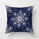 Ethnic geometric square pillowcase teal & gold living room decor