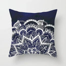 Ethnic geometric square pillowcase teal & gold living room decor
