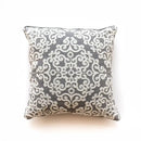 Ethnic gray and white swirl cushion cover living room decor