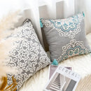 Ethnic gray and white swirl cushion cover living room decor