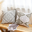 Ethnic gray and white swirl cushion cover living room decor