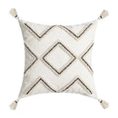 Ethnic style black & orange geometric cushion cover living room tassel