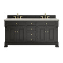 James Martin Brookfield 72" Double Bathroom Vanity, Black Onyx