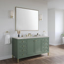 James Martin Chicago 60" Single Bathroom Vanity, Smokey Celadon