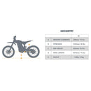 Eunorau R1 72V35AH 8000W All-Terrain Off-Road Electric Dirt Bike (SAK25097)