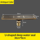 Euro antique brass geometric floor drain bathroom shower waste
