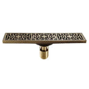 Euro antique brass geometric floor drain bathroom shower waste