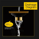 Euro antique brass geometric floor drain bathroom shower waste