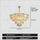 DecorBites™ Light Crystal Chandelier: European Style for Living, Dining & Study Rooms