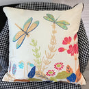 European embroidered butterfly and dragonfly sofa cushion cover living room
