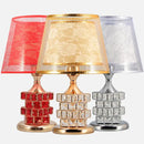 European style gold crystal table lamp bedroom lace decor