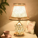 European style gold crystal table lamp bedroom lace decor