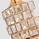European style gold crystal table lamp bedroom lace decor