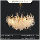 European style gold tree branch chandelier dining room crystal light