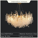 European style gold tree branch chandelier dining room crystal light