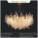 European style gold tree branch chandelier dining room crystal light