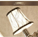 European style silver and smoke grey crystal wall lamp bedroom light