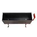 Antique Copper American Flag Metal Wall Mounted Mailbox with Hangers