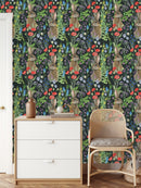Hares Between Poppies Wallpaper