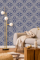 Stylish Blue Vintage Style Wallpaper Vogue