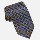 Palio - Printed Silk Tie - Navy