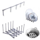 Expandable black stainless steel dish drying holder kitchen rack