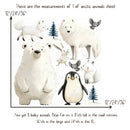 North Pole Baby Animals - Fabric Nursery Wall Art Decals