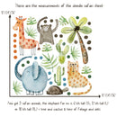 Animated Safari Animals, Jungle Creatures - Fabric Nursery Wall Art Decals