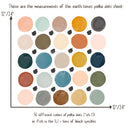 Earth tones Polka Dots - Fabric Nursery Wall Art Decals