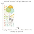 Baby animals inside Hot Air Balloons - Fabric Nursery Wall Art Decals