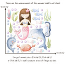 Baby mermaids and Sealife decals - Fabric Nursery Wall Art Decals