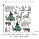 Woodland animals & Pine Trees - Fabric Nursery Wall Art Decals
