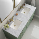 James Martin Chicago 60" Double Bathroom Vanity, Smokey Celadon