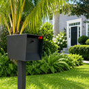 QUICK SHIP UpTown Box-2.0 in TEXTURED MATT JET BLACK on BLACK - Modern Mailbox