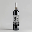 Extra Dirty Birthday Wine Label