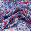 Helena - Silk Scarf Shawl - Red White and Blue
