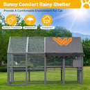 Alora Extra Large Outdoor Cat Kitten Playpen House With Platforms, And Waterproof Cover (SAK55092)