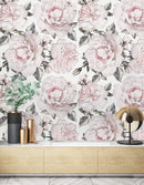 Extra Large Pink Peonies Wallpaper Mural