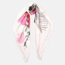 Lisa - Large Silk Scarf - White