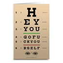 Eye Test Chart Greeting Card