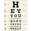 Eye Test Chart Sticker