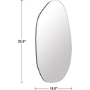Asymmetrical Frameless Wall Mirror For Living Room 19.5 x 33.5 Inches