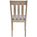 TREXM 5-Piece Wood Dining Table Set Round Extendable with Chairs Natural Wood Wash Solid Wood Construction