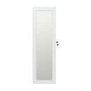 Jewelry Armoire Organizer With Full Length Mirror, Wall Mounted Lockable Cabinet With LED Light