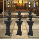 24 Inch Folding Pub Table With Black Height Adjustable