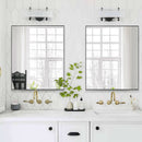 24X32 Inch Black Aluminum Frame Wall Mirror For Bathroom Vanity Horizontal Or Vertical Mount
