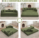 Corduroy Green 79 Inches Inter changeable Plus Sofa Bed