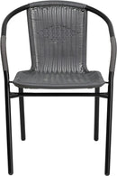 Modern Stackable Rattan Dining Chairs Set for Outdoor