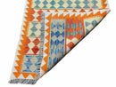 Small Chobi Kilim Rug 3x4 Colorful Diamond Kilim Small Turkish Multicolor Kilim with Diamond Pattern Wool Flatweave Nice