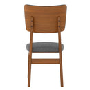 Dining Chairs Set of 4, Wooden Dining Chair Armless, Mid-Century Modern Upholstered Linen Seat Cushion Dining Room Chair for Home Kitchen Dining Room Restaurant
